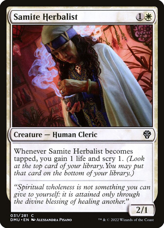 Samite Herbalist card front