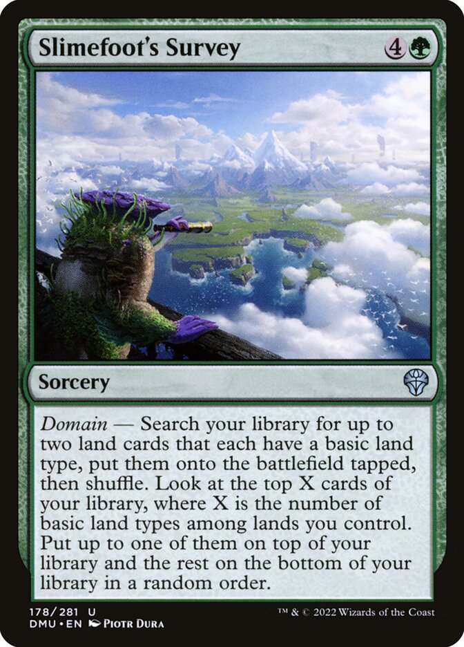 Slimefoot's Survey card front