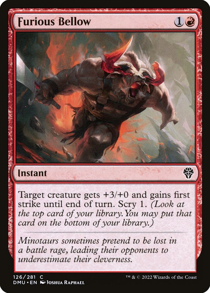 Furious Bellow card front