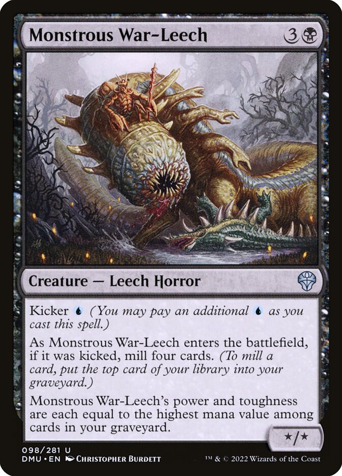 Monstrous War-Leech card front