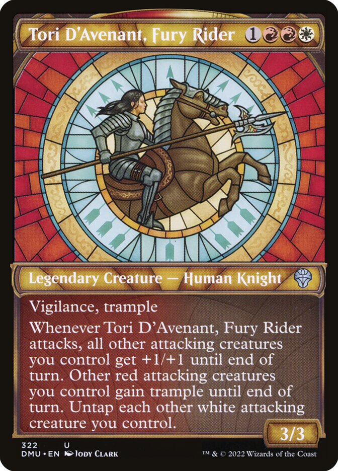 Tori D'Avenant, Fury Rider card front