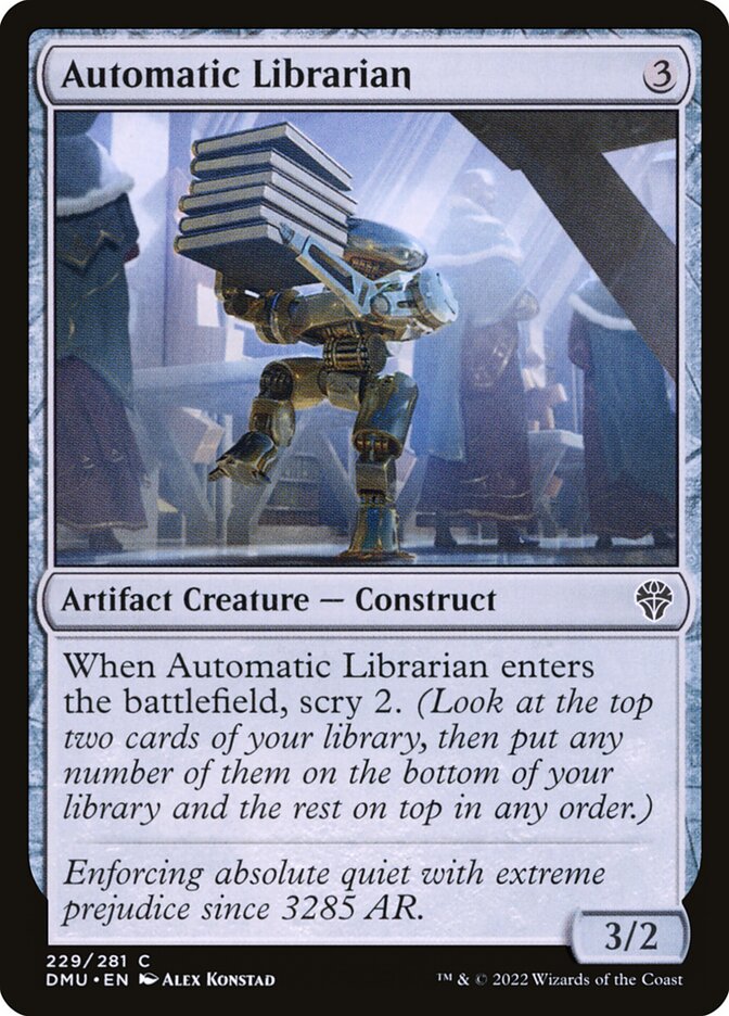 Automatic Librarian card front