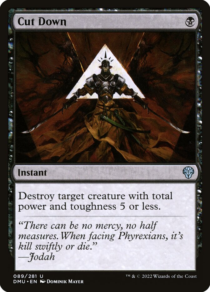 Cut Down card front