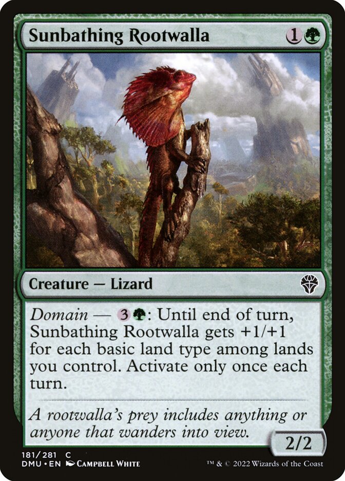 Sunbathing Rootwalla card front
