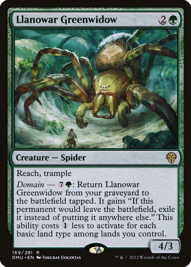 Llanowar Greenwidow card front