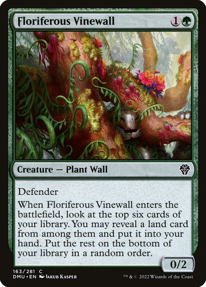 Floriferous Vinewall card front