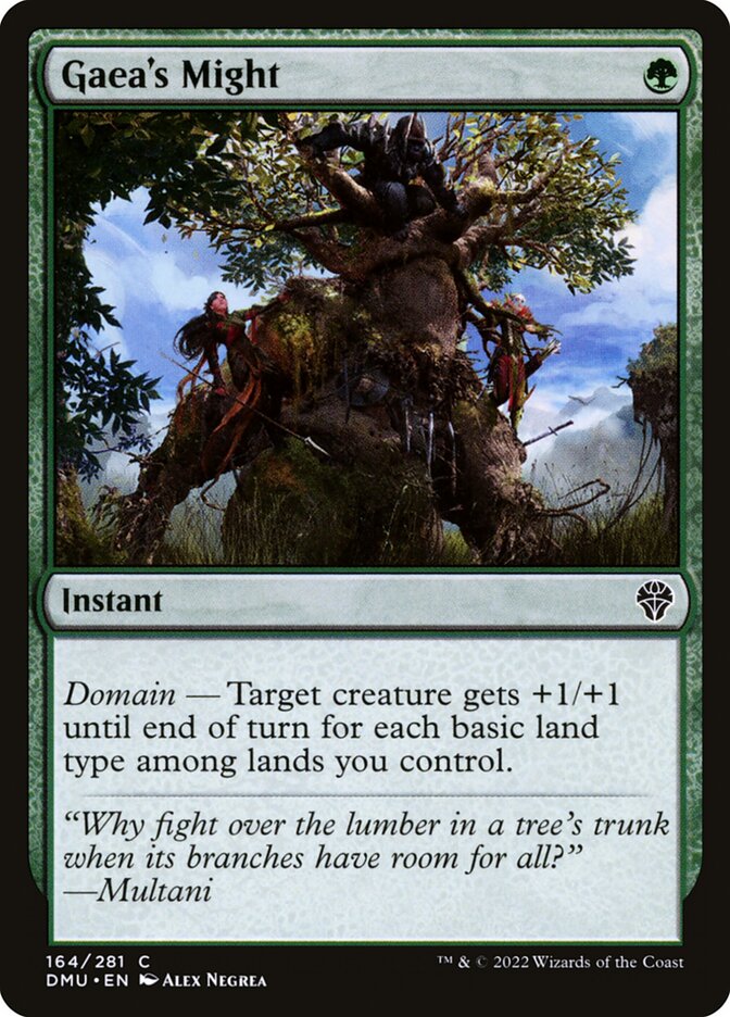 Gaea's Might card front