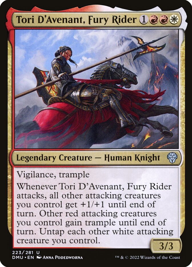 Tori D'Avenant, Fury Rider card front