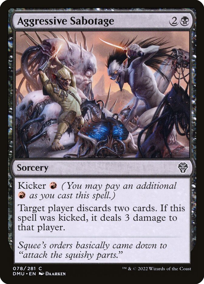 Aggressive Sabotage card front
