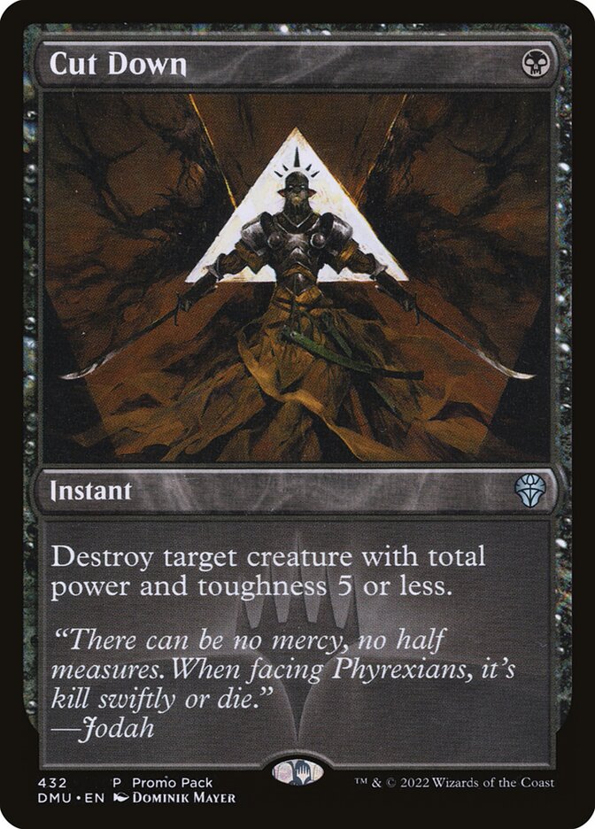 Cut Down card front