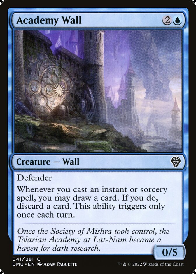 Academy Wall card front