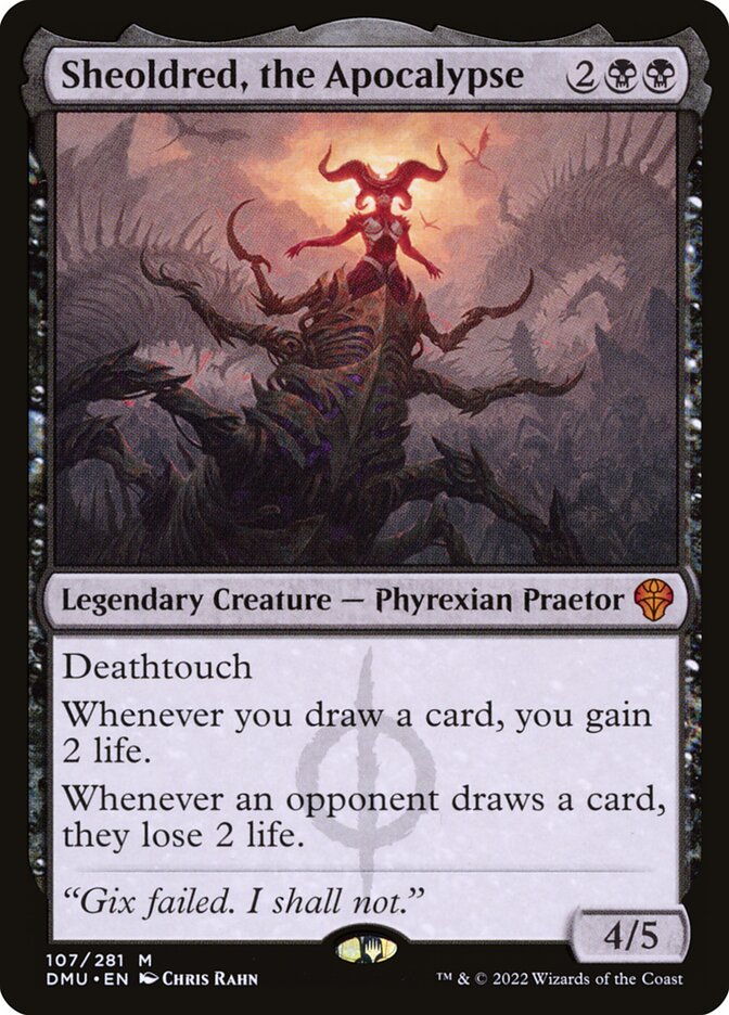 Sheoldred, the Apocalypse card front