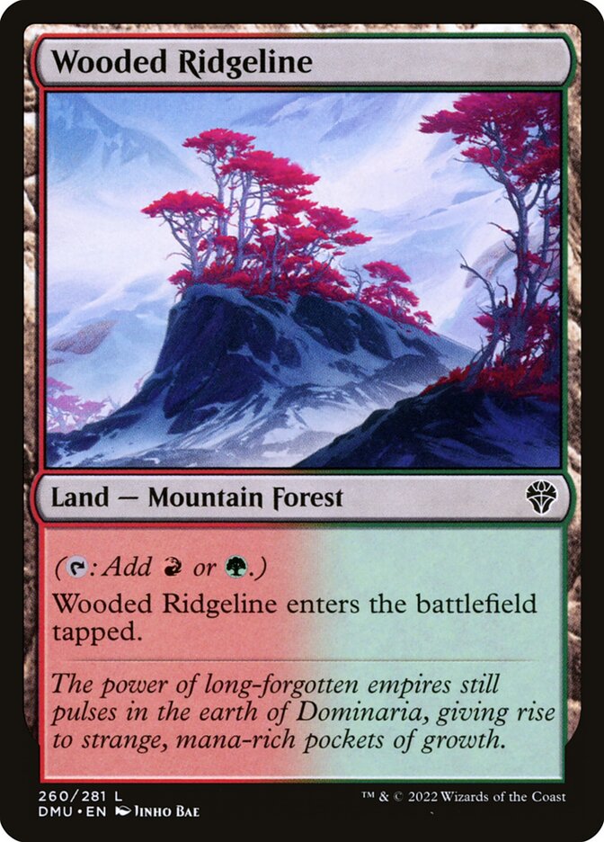 Wooded Ridgeline card front