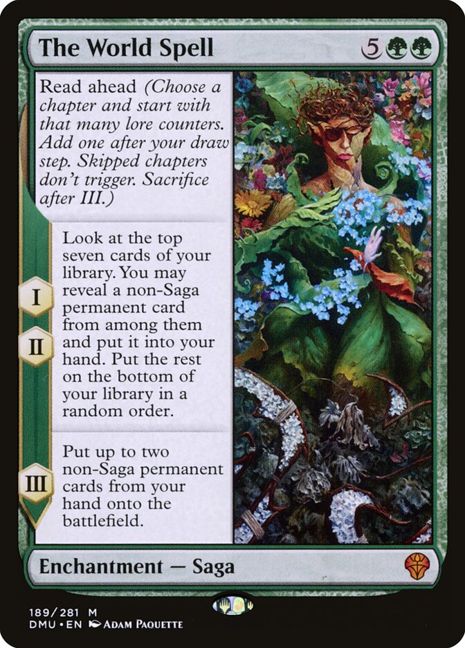 The World Spell card front