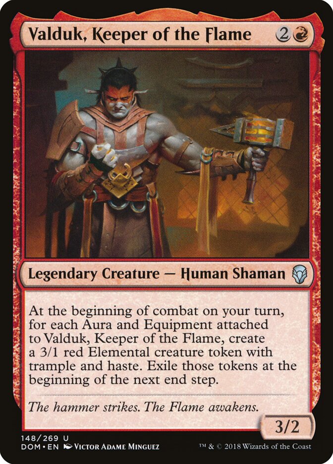 Valduk, Keeper of the Flame card front