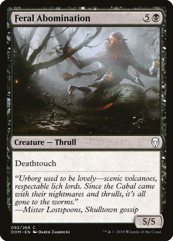 Feral Abomination card front
