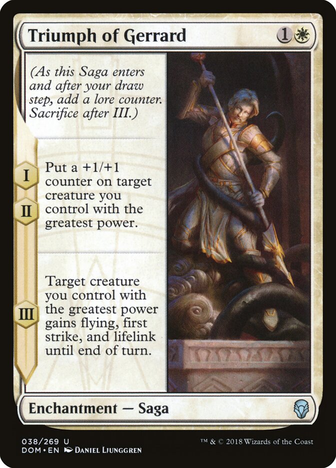 Triumph of Gerrard card front