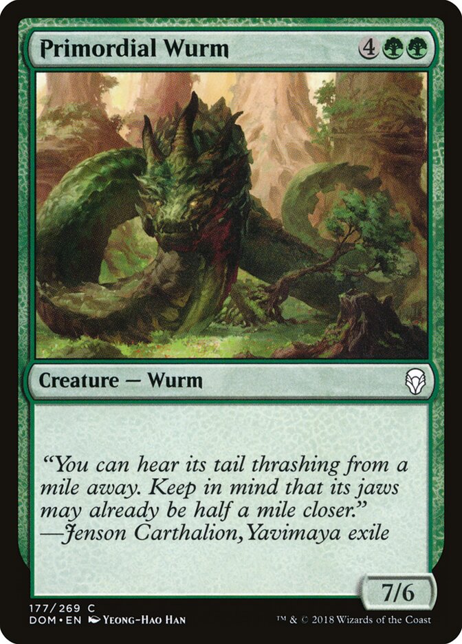 Primordial Wurm card front