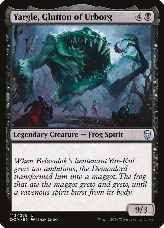 Yargle, Glutton of Urborg card front