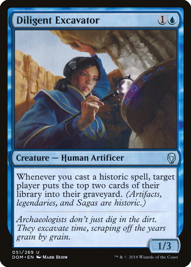 Diligent Excavator card front