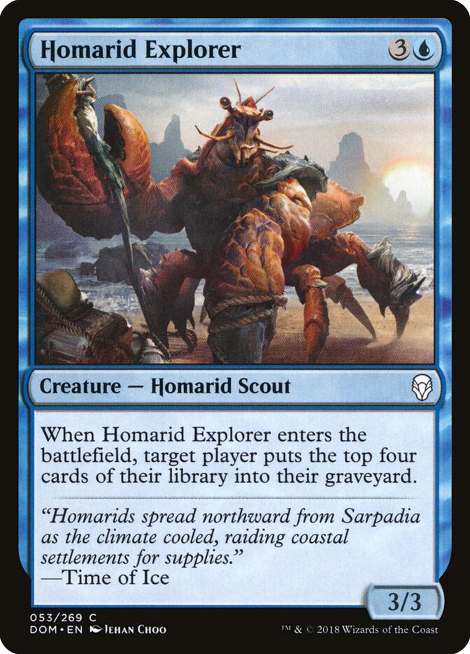Homarid Explorer card front