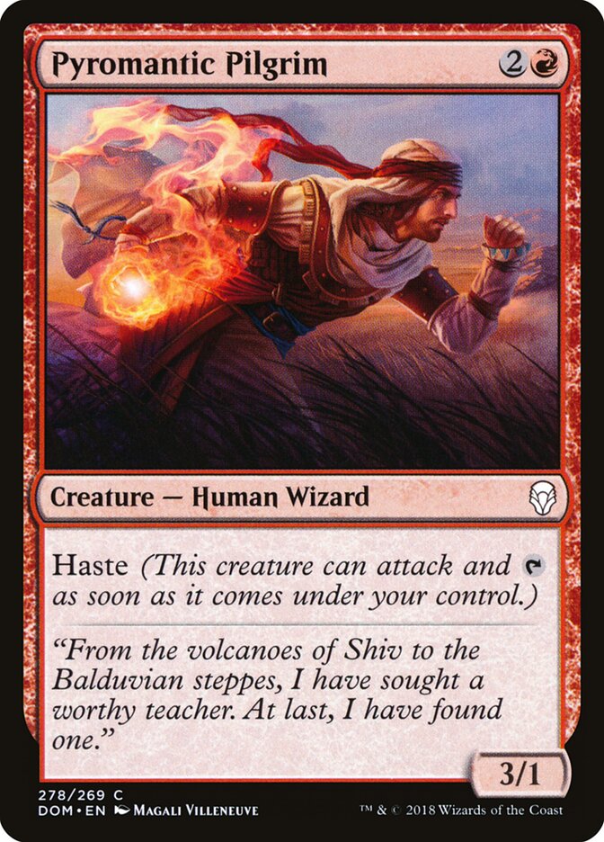 Pyromantic Pilgrim card front
