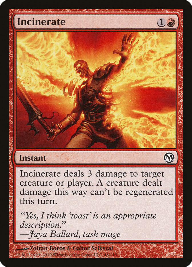 Incinerate card front