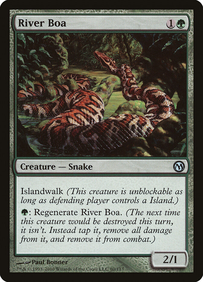 River Boa card front
