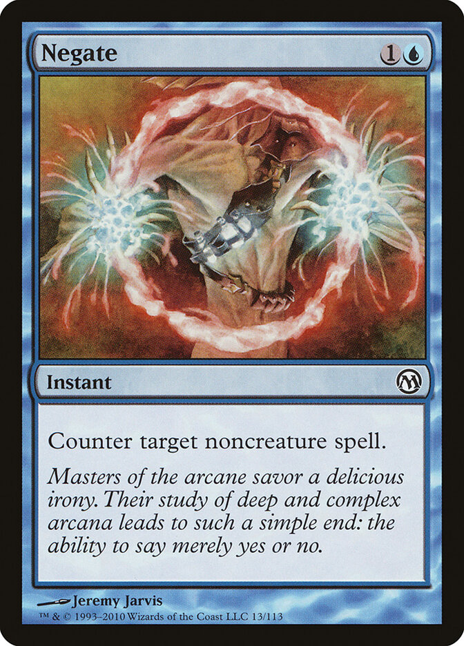 Negate card front