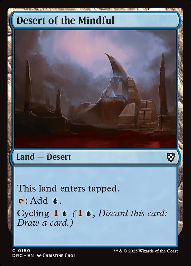Desert of the Mindful card front
