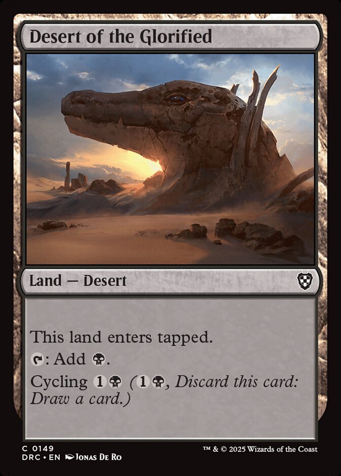 Desert of the Glorified card front