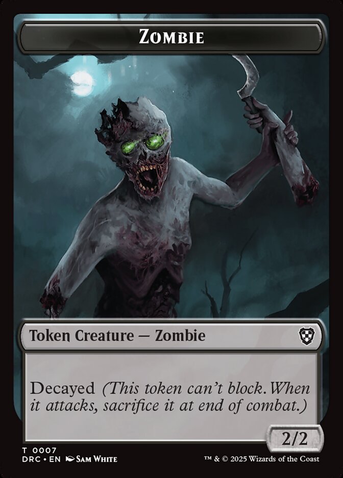 Zombie card front