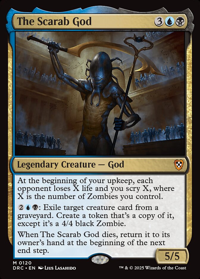 The Scarab God card front