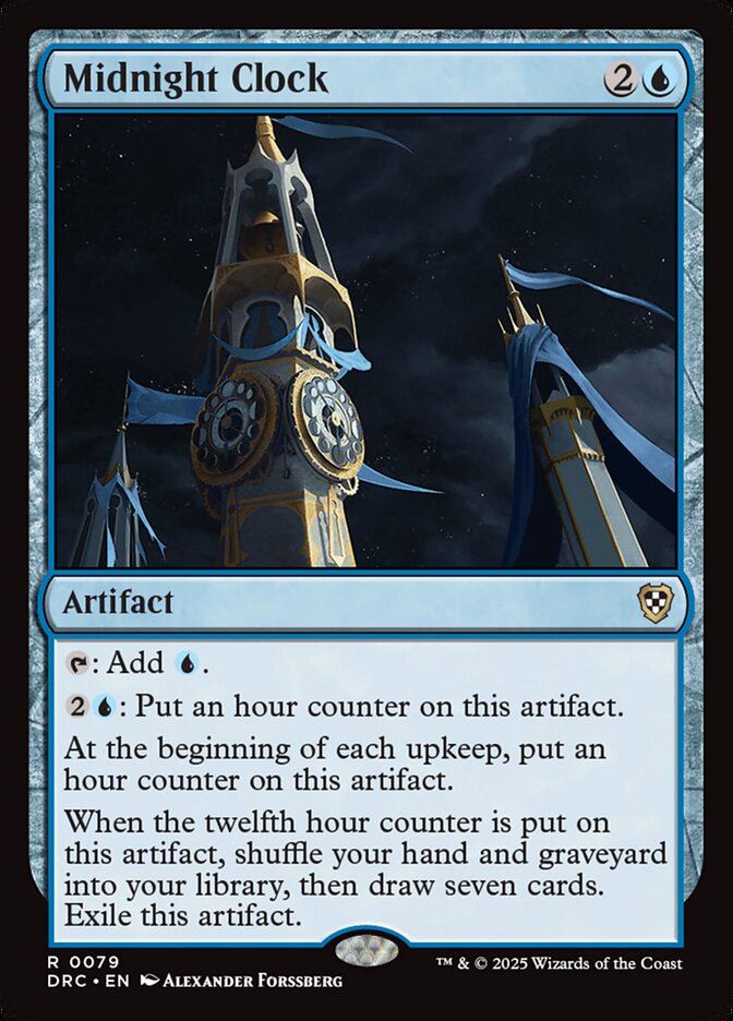 Midnight Clock card front