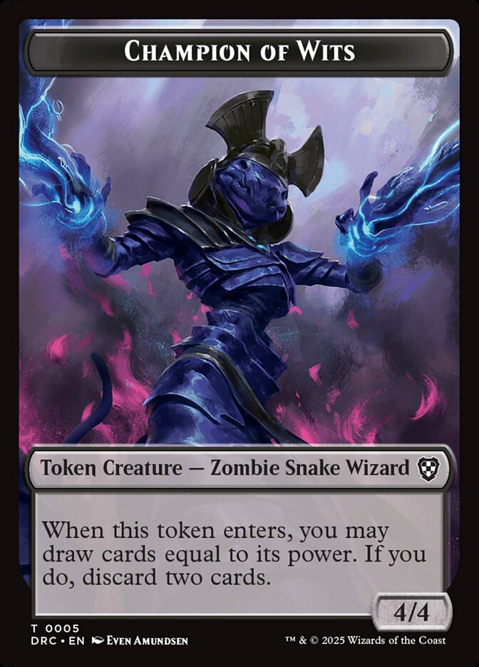 Champion of Wits card front