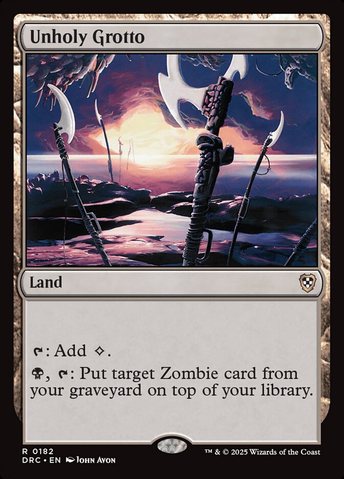 Unholy Grotto card front