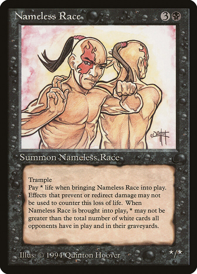 Nameless Race card front
