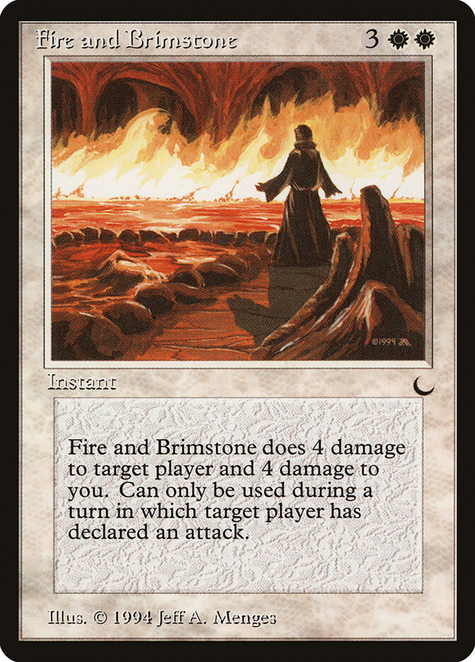 Fire and Brimstone card front