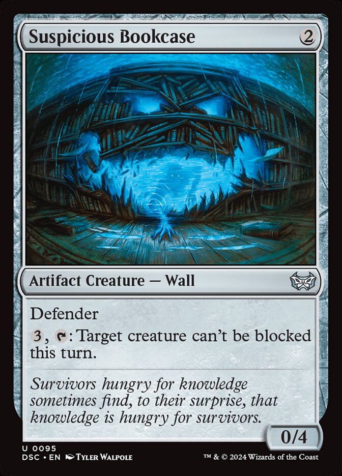 Suspicious Bookcase card front