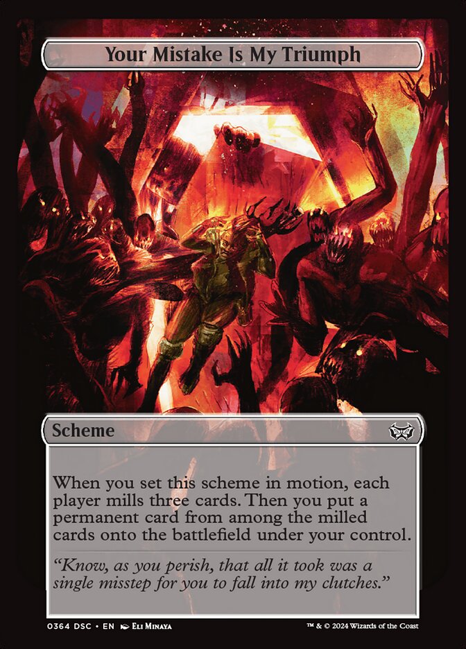 Your Mistake Is My Triumph card front