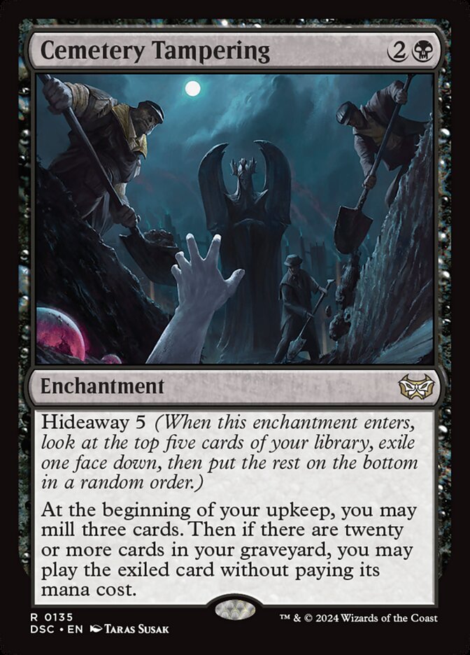 Cemetery Tampering card front