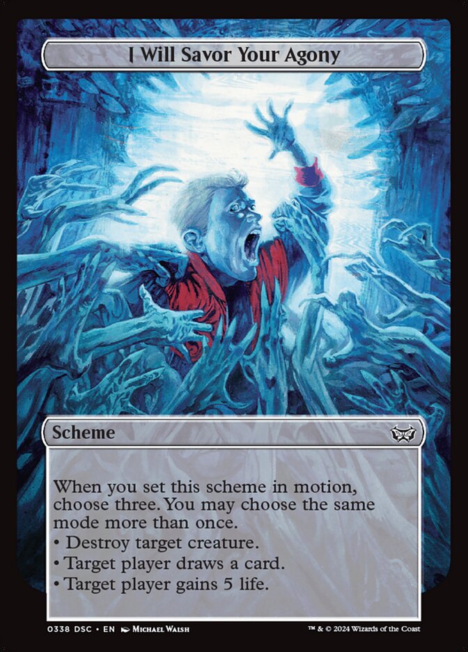 I Will Savor Your Agony card front