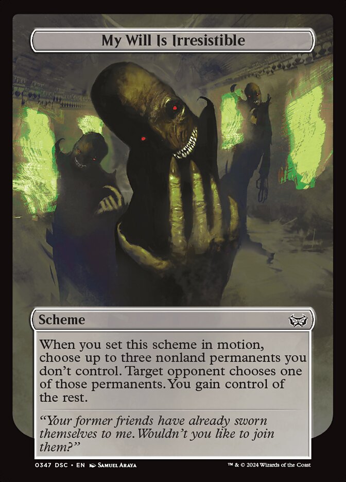 My Will Is Irresistible card front