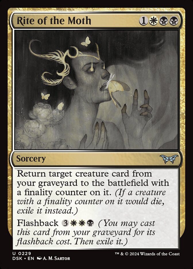 Rite of the Moth card front