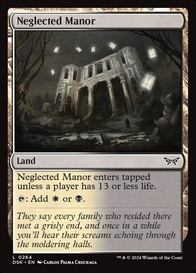 Neglected Manor card front