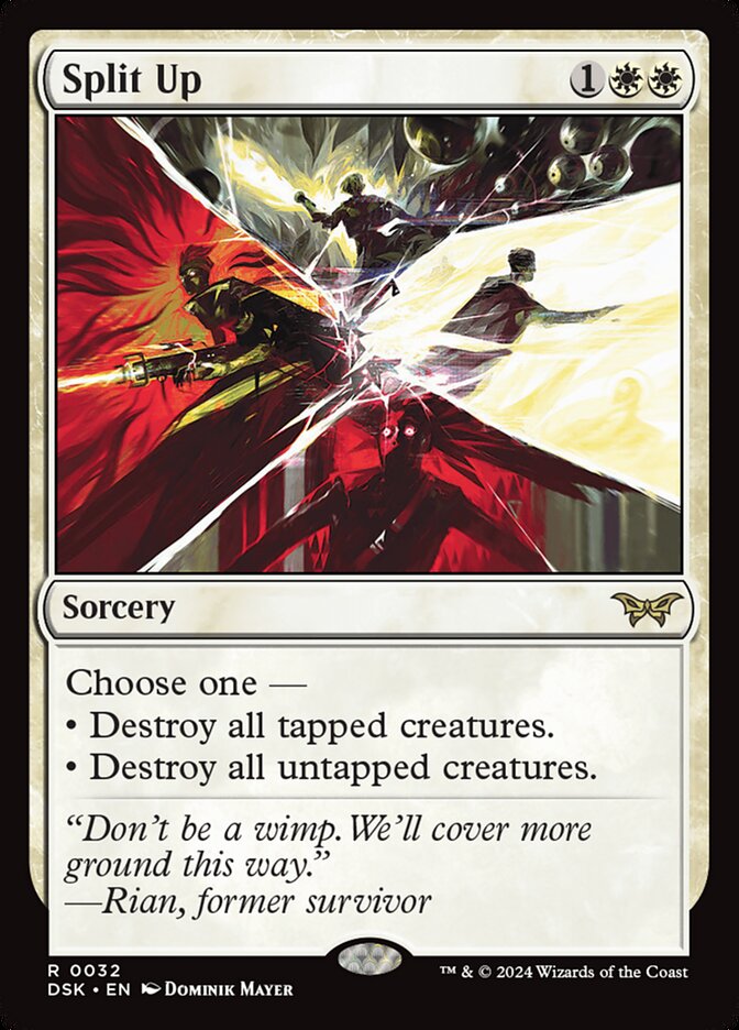 Split Up card front