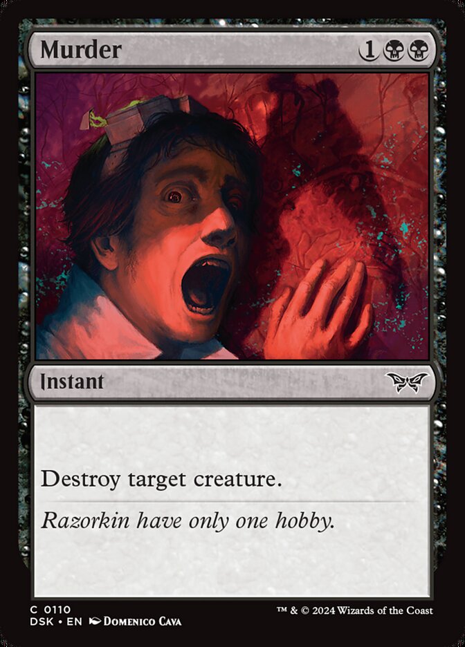 Murder card front