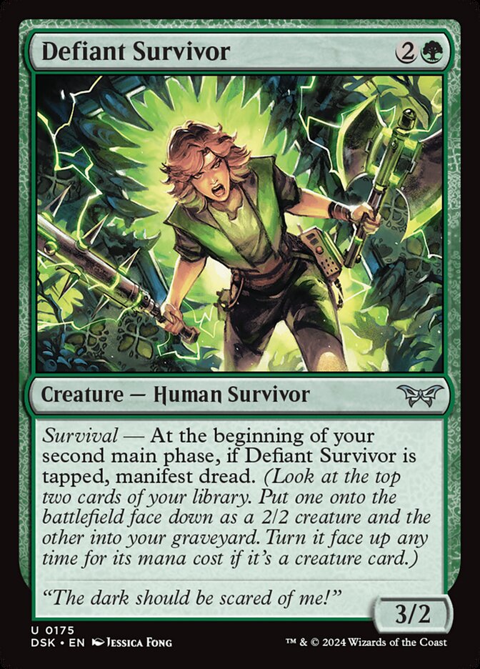 Defiant Survivor card front