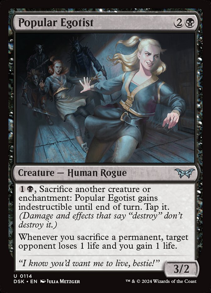 Popular Egotist card front