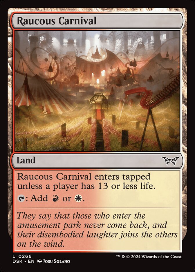Raucous Carnival card front